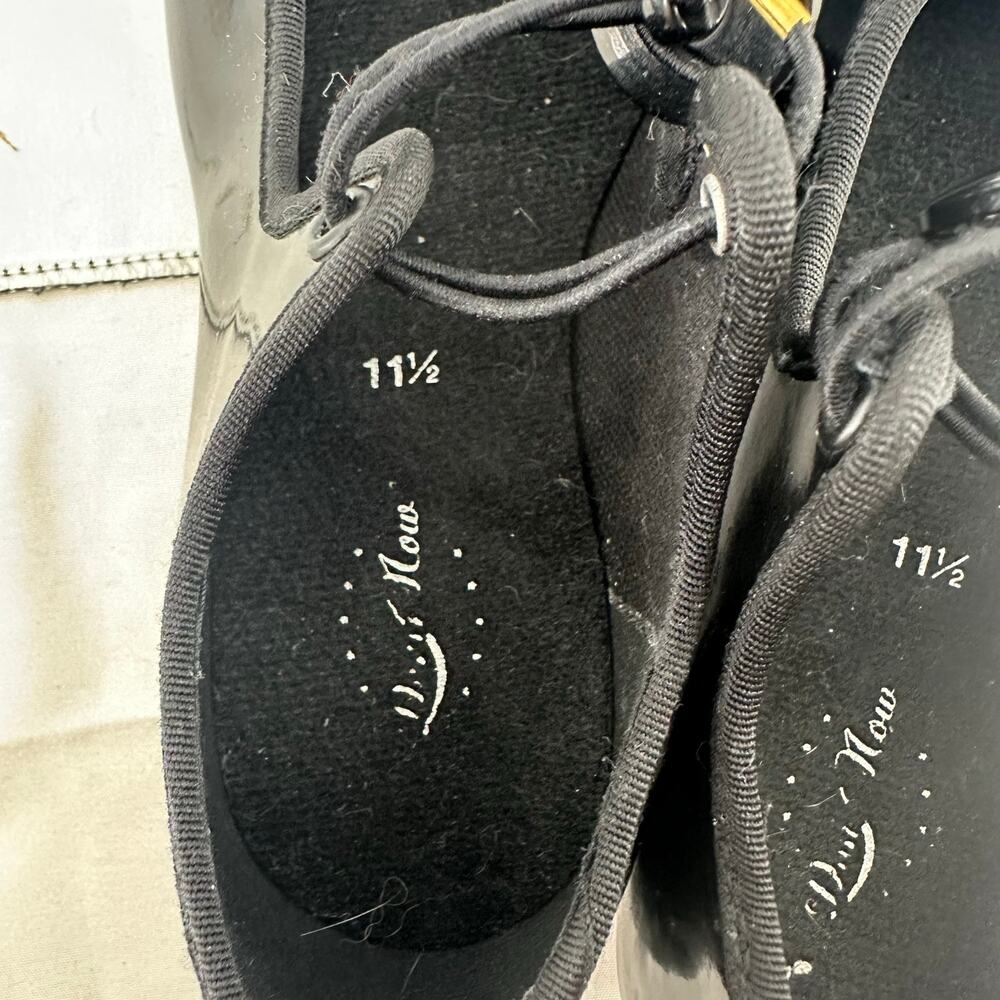 Dance Now Girls Black Tap Shoes 11.5 - Picture 8 of 9